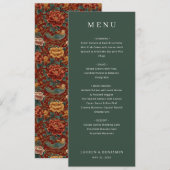 Elegant Green Minimalist Menu (Devant / Derrière)
