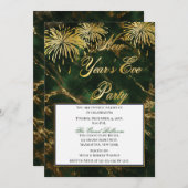 Elegant Green | Nieuwe jaren gouden marmer Kaart (Voorkant / Achterkant)