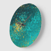 Elegant Green Opal Faux Gold Grote Klok (Hoek)