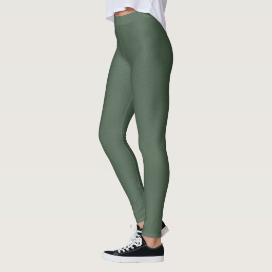 Elegant Green Pattern Workout Leggings (Links)