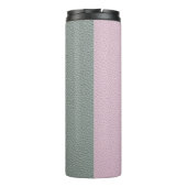 Elegant Green Pink Leather Monogram Thermosbeker (Achterkant)