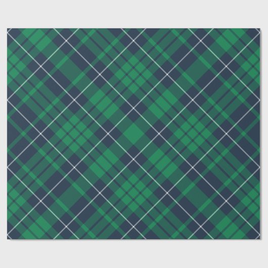 Elegant Green Plaid Pattern Cadeaupapier (Vlak)