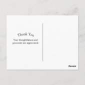 Elegant Green Silver Dank u Afstuderen Briefkaart (Achterkant)