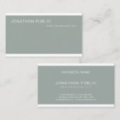 Elegant Green Simple Plain Luxury Professional Visitekaartje (Voorkant / Achterkant)