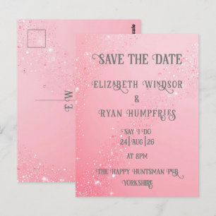 Elegant Green Sparkle Design voor bruiloft Briefkaart