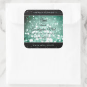 Elegant Green Sparkle Glitter Logo Product Labels (Tas)