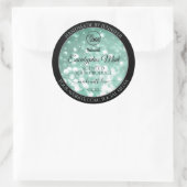 Elegant Green Sparkle Glitter Logo Product Labels (Tas)