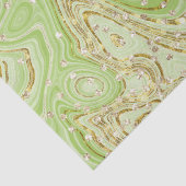 Elegant Green Sparkle Swirls Glitter Sequins Tissuepapier (Detail)