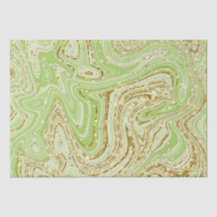 Elegant Green Sparkle Swirls Glitter Sequins Tissuepapier
