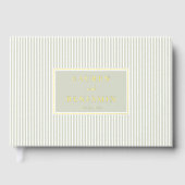 Elegant Green Striped Rectangle (Recto)