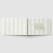 Elegant Green Striped Rectangle Gastenboek (Volledig)