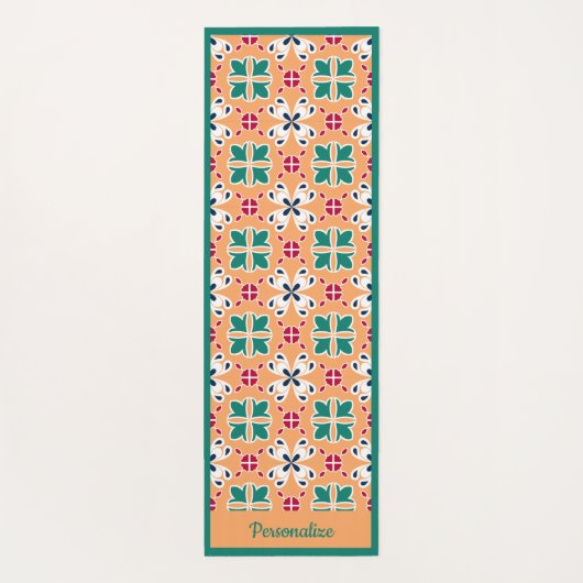 Elegant Green Tegel Pattern Zen Yoga Namaste Yogamat