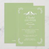 Elegant Green Tortelduifjes Vrijgezellenfeest Kaart (Voorkant / Achterkant)