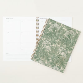 Elegant Green Tulips William Morris Planner