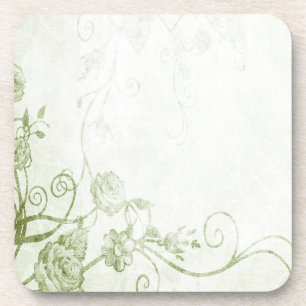 Elegant Green Vintage Bier Onderzetter