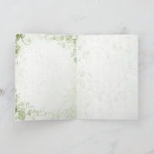 Elégant Green Vintage Mariage Invitation (Intérieur)