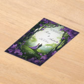 Elegant Green & Violet Acrylic Wedding Invitation (Poser)