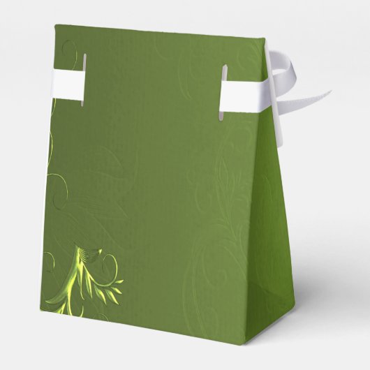 Elegant Green Wedding Bedankdoosjes (Achterkant)