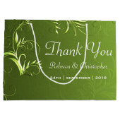 Elegant Green Wedding Bedankt Groot Cadeauzakje (Achterkant)