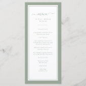 Elegant Green Wedding Menu (Voorkant)