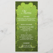 Elegant Green Wedding Reception Menu (Voorkant)