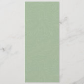 Elegant Green & White Botanical Leaves Wedding Programma (Achterkant)