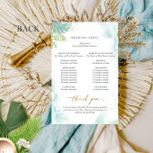 Elegant Greenery and Waterverf Wedding Programme