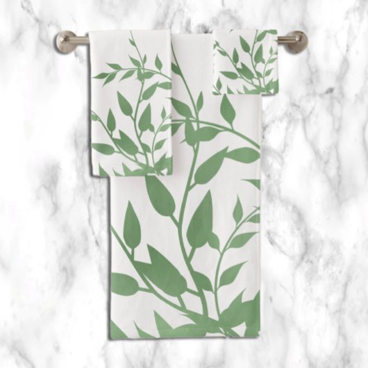 Elegant Greenery Bad Handdoek