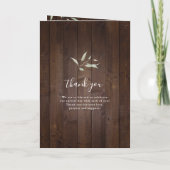 Elegant greenery barn county rustic bruiloft programma (Achterkant)