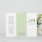 Elegant Greenery Beauty Salon Trifold Brochure (Staand voorkant)