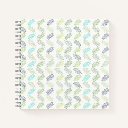 Elegant Greenery Botanical Tropical Leaves Pattern Notitieboek (Voorkant)