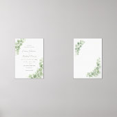 Elegant Greenery Botanical Wedding Invitation  (Recto)