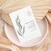 Elegant Greenery Botanical Wedding Invitation