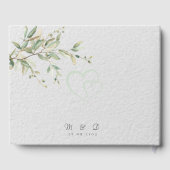 Elegant Greenery Botanical Wedding Invitation Gastenboek (Achterkant)