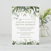 Elegant Greenery Botanicals - Olijfgroen  Kaart (Staand voorkant)