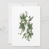 Elegant Greenery bruiloft Kaart (Achterkant)