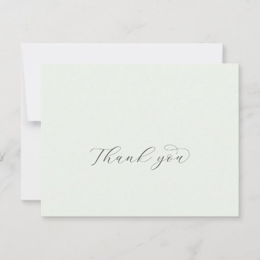 Elegant Greenery Coördinaat Hartelijk dank Bedankkaart (Voorkant)