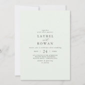 Elegant Greenery Coordinate Casual Wedding Kaart (Voorkant)