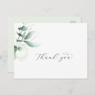 Elegant Greenery Dank u Briefkaart