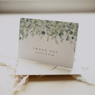 Elegant Greenery Dank u Briefkaart