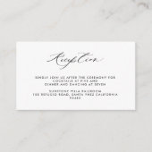 Elegant Greenery en Blue Floral Wedding Reception Informatiekaartje (Voorkant)