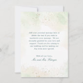 Elegant Greenery Eucalyptus Foto bruiloft Bedankkaart (Achterkant)