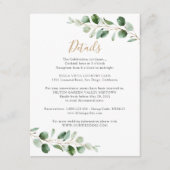 Elegant Greenery Eucalyptus - Gegevens Informatiekaartje (Voorkant)