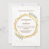 Elegant Greenery Eucalyptus Leaves Rustic Wedding Kaart (Voorkant)