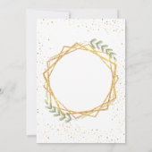 Elegant Greenery Eucalyptus Leaves Rustic Wedding Kaart (Achterkant)