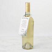 Elegant Greenery Eucalyptus Leaves Wedding Flessenhanger (Schuin)