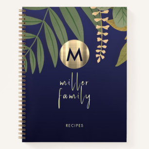 Elegant Greenery Family Recipe Book Notitieboek