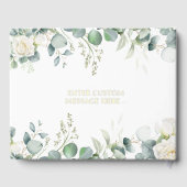 Elegant Greenery Floral Bruids bruiloft gastenboek (Achterkant)