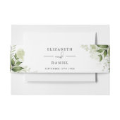 Elegant Greenery Floral Wedding Uitnodigingen Wikkel (Voorkant Voorbeeld)