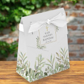 Elegant Greenery Foliage Baptisme Favor Box Bedankdoosjes